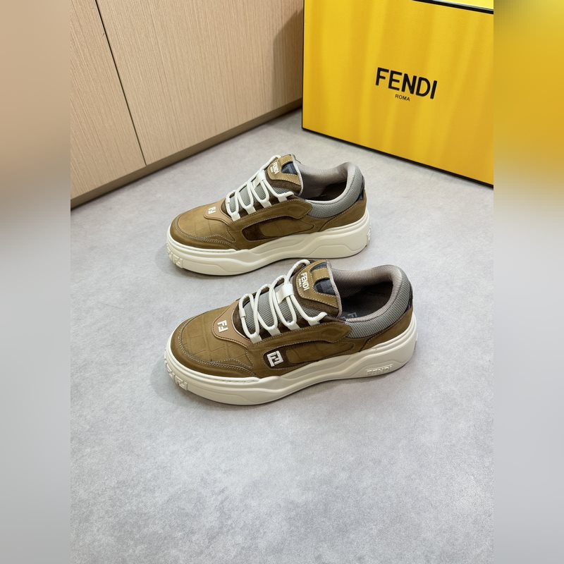 [ FENDI]芬迪 -高端品質 原單 休閑運動鞋 -鞋面：進口 磨砂石頭紋小