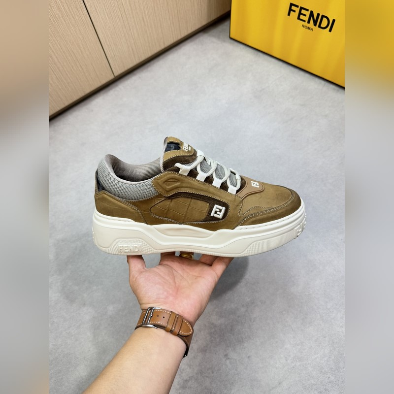 [ FENDI]芬迪 -高端品質 原單 休閑運動鞋 -鞋面：進口 磨砂石頭紋小