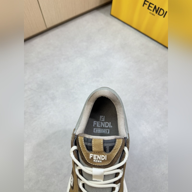 [ FENDI]芬迪 -高端品質 原單 休閑運動鞋 -鞋面：進口 磨砂石頭紋小