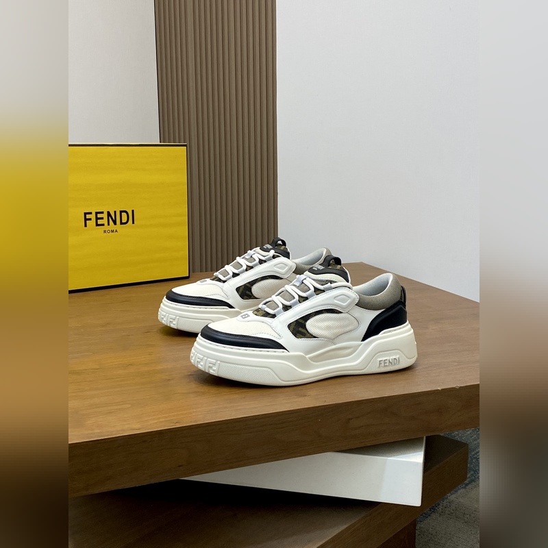 [ FENDI]芬迪 -高端品質 原單 休閑運動鞋 -鞋面： 納帕小牛皮、荔紋