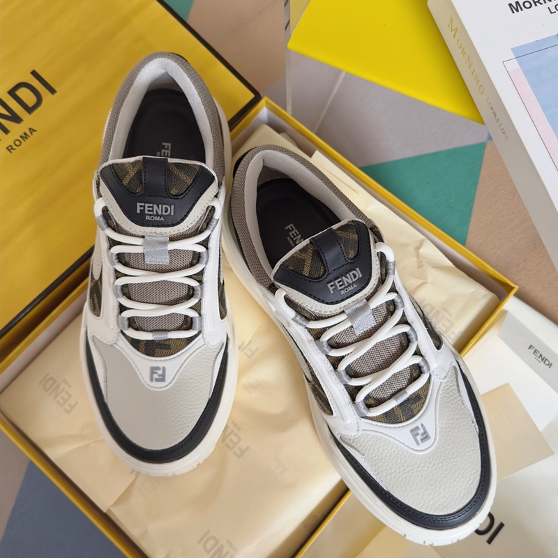 頂級版本：男款 Fendi 芬迪 最新 Force系列 FF厚底 休閑 運動鞋