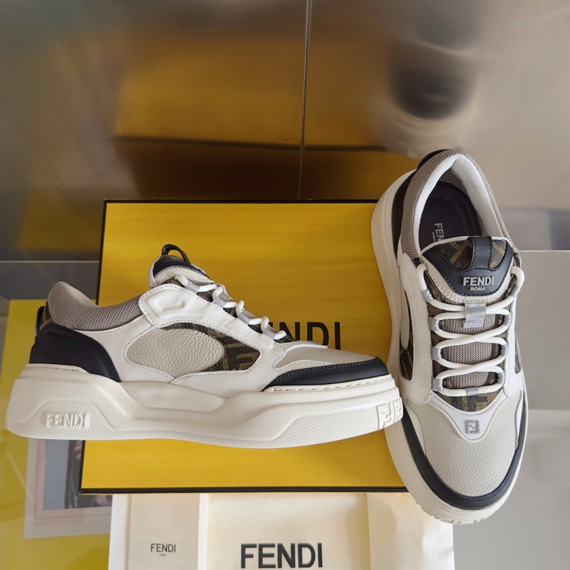 頂級版本：男款 Fendi 芬迪 最新 Force系列 FF厚底 休閑 運動鞋