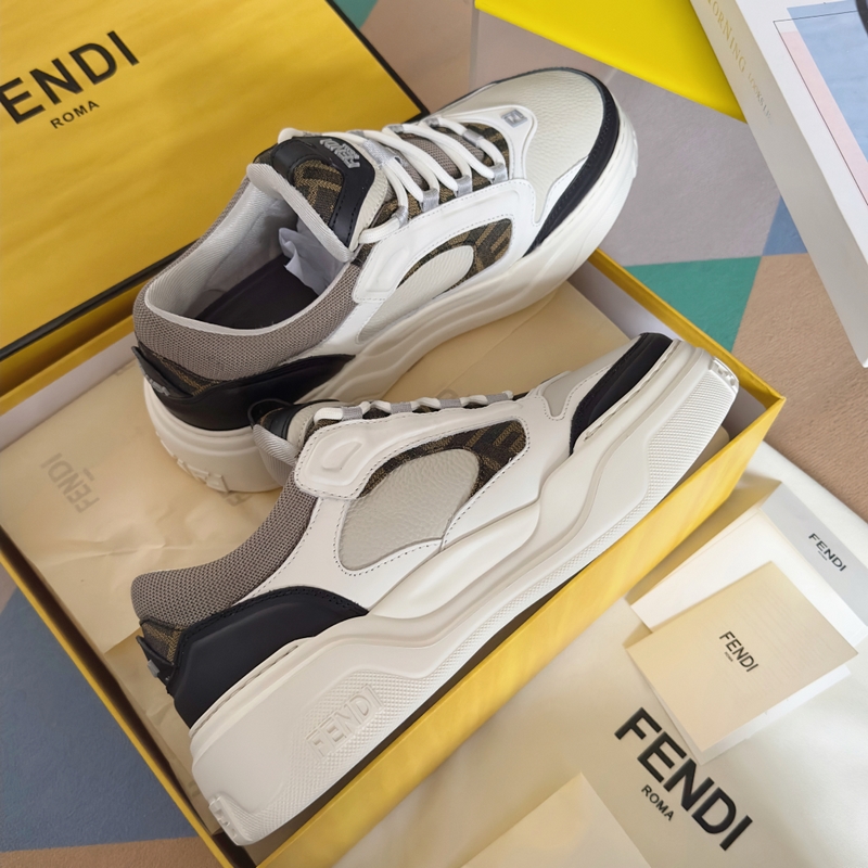 頂級版本：男款 Fendi 芬迪 最新 Force系列 FF厚底 休閑 運動鞋