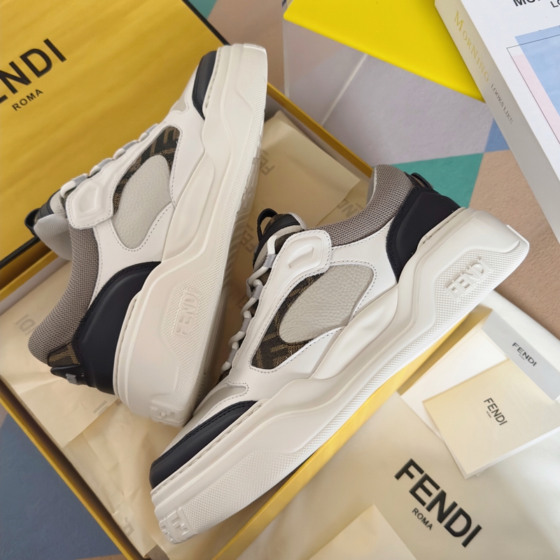 頂級版本：男款 Fendi 芬迪 最新 Force系列 FF厚底 休閑 運動鞋