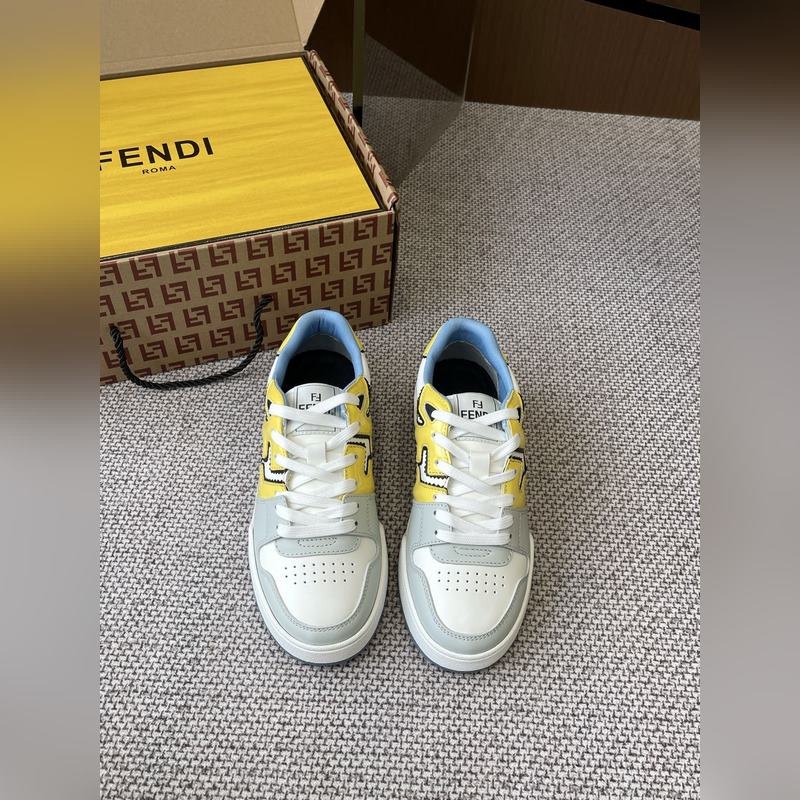 最新版面 皮面 Fendi芬迪 25新色 闆鞋休閑運動鞋 情侶款 FD matc