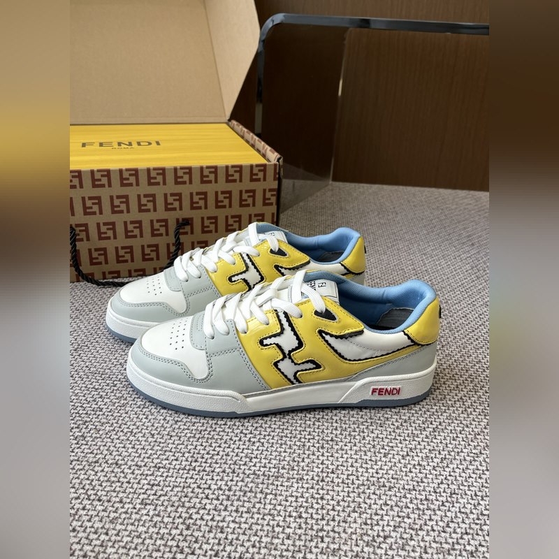 最新版面 皮面 Fendi芬迪 25新色 闆鞋休閑運動鞋 情侶款 FD matc