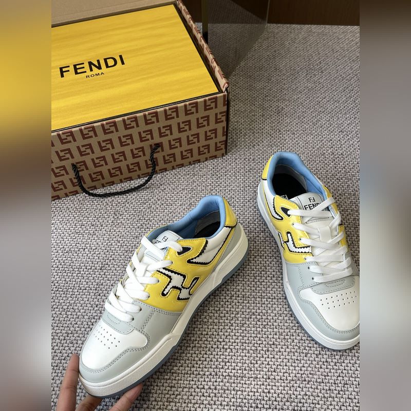 最新版面 皮面 Fendi芬迪 25新色 闆鞋休閑運動鞋 情侶款 FD matc