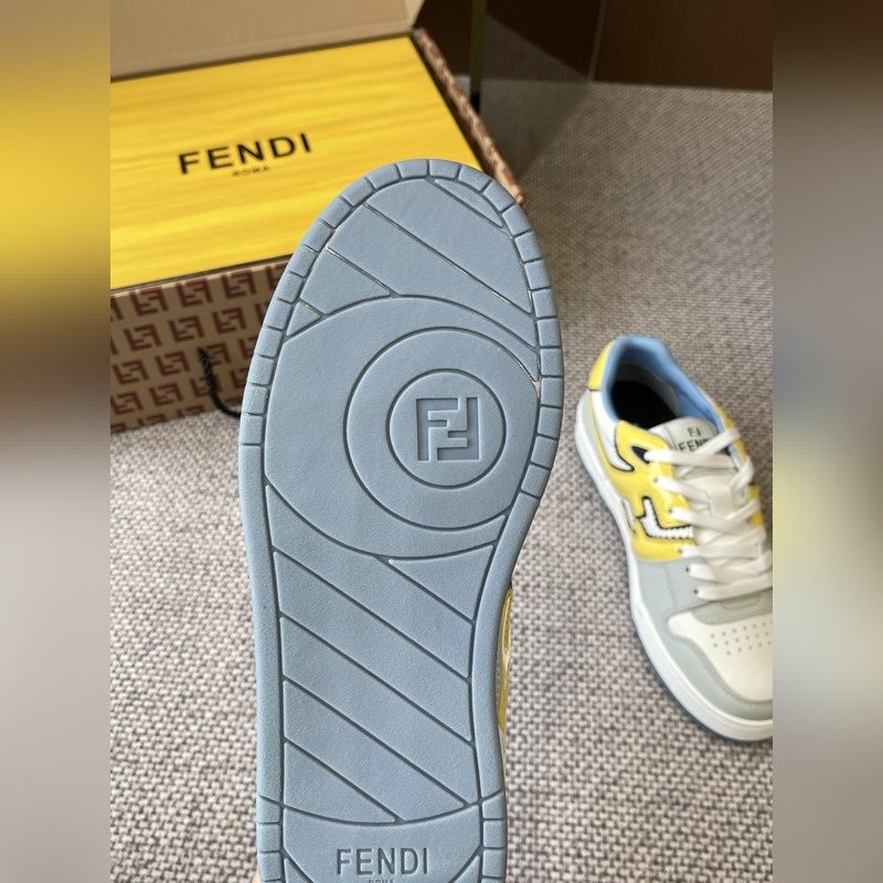 最新版面 皮面 Fendi芬迪 25新色 闆鞋休閑運動鞋 情侶款 FD matc