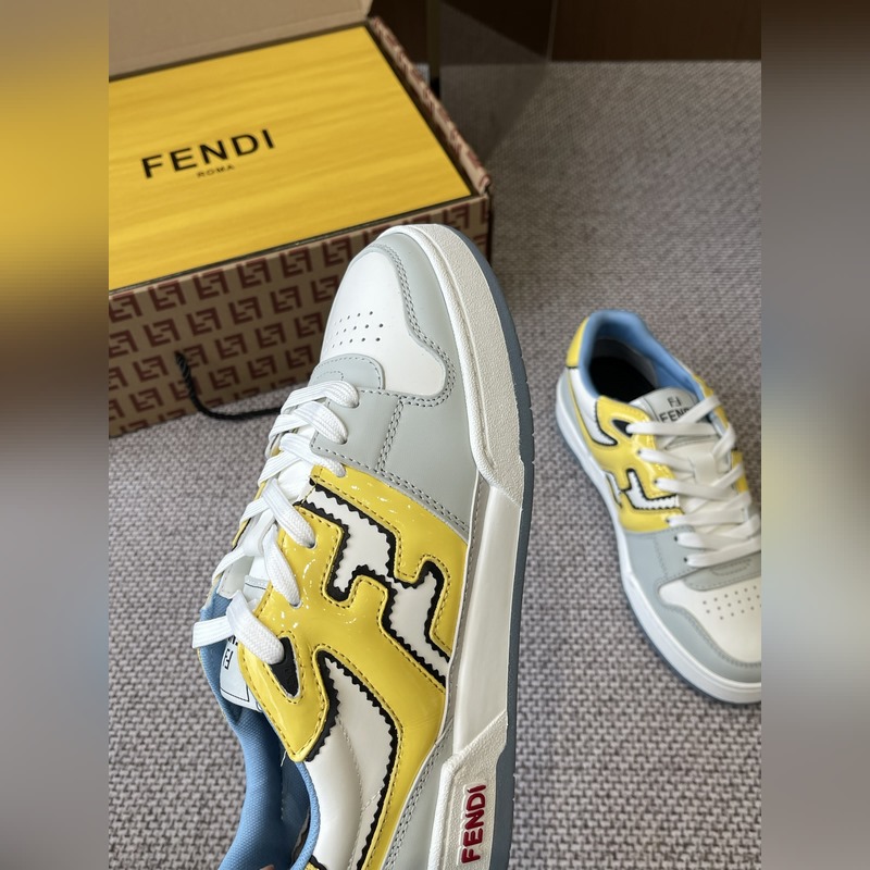 最新版面 皮面 Fendi芬迪 25新色 闆鞋休閑運動鞋 情侶款 FD matc