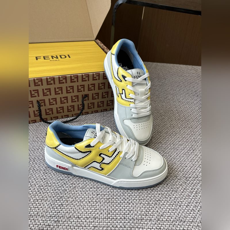 最新版面 皮面 Fendi芬迪 25新色 闆鞋休閑運動鞋 情侶款 FD matc