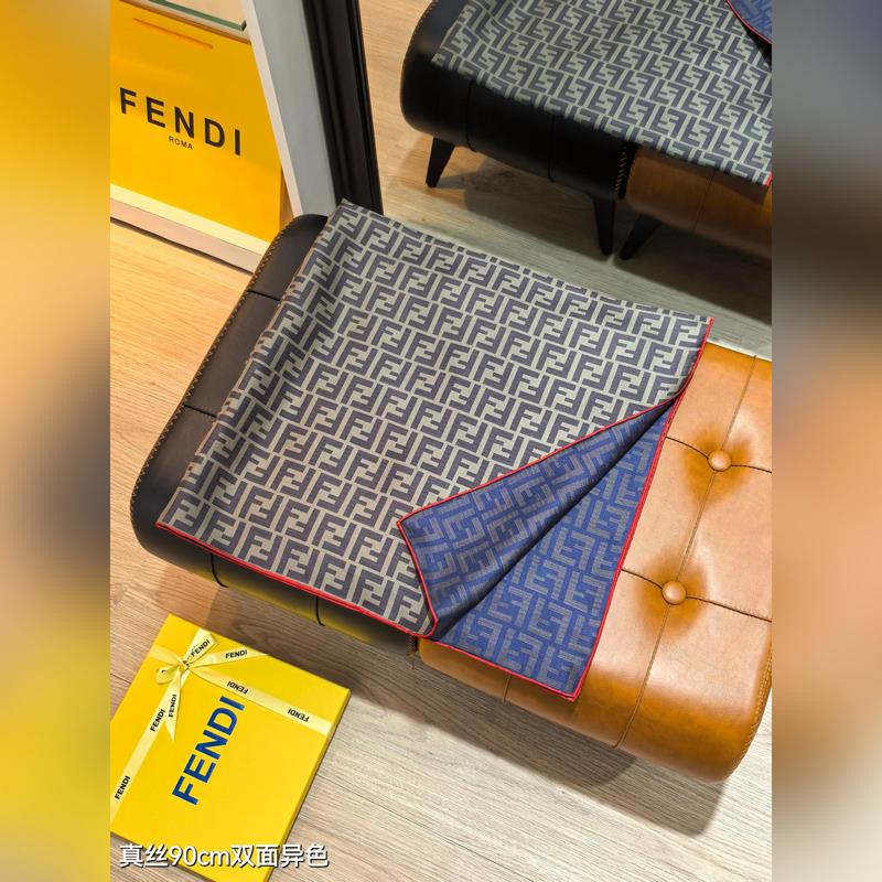 18姆米雙面 90x90cm斜紋真絲 芬迪 滿幅FF