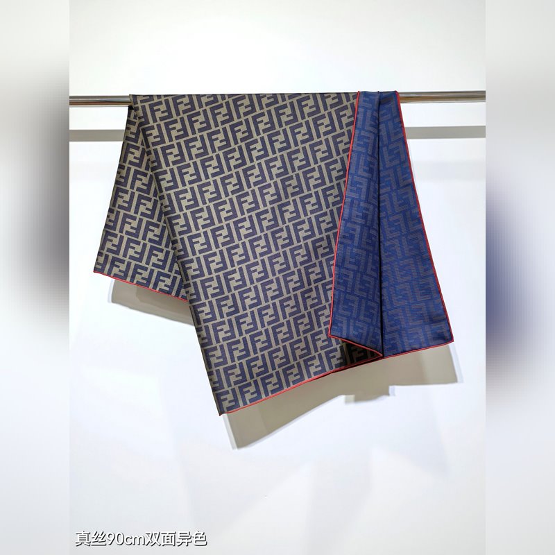 18姆米雙面 90x90cm斜紋真絲 芬迪 滿幅FF