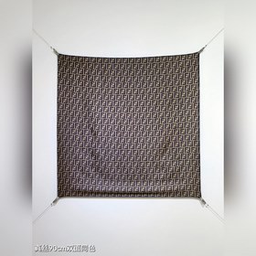 18姆米雙面 90x90cm斜紋真絲 芬迪 滿幅FF