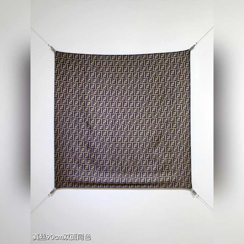 18姆米雙面 90x90cm斜紋真絲 芬迪 滿幅FF