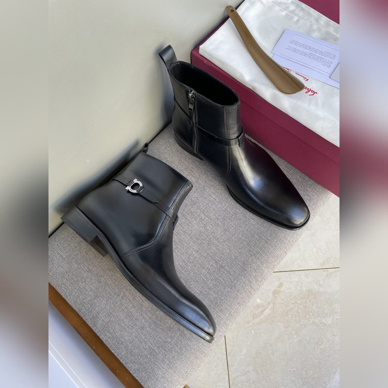 原單品質(zhì) 獨(dú)家新款 菲拉格慕ferragamo秋冬新款 高幫男鞋 精緻手工縫線