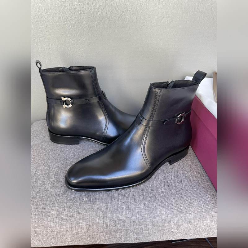 原單品質(zhì) 獨(dú)家新款 菲拉格慕ferragamo秋冬新款 高幫男鞋 精緻手工縫線