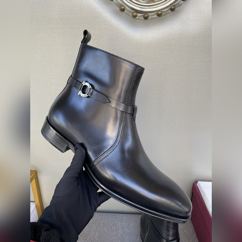 原單品質(zhì) 獨(dú)家新款 菲拉格慕ferragamo秋冬新款 高幫男鞋 精緻手工縫線