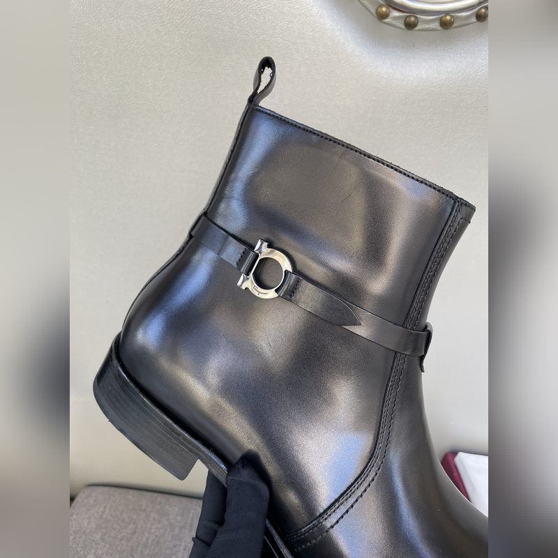 原單品質(zhì) 獨(dú)家新款 菲拉格慕ferragamo秋冬新款 高幫男鞋 精緻手工縫線