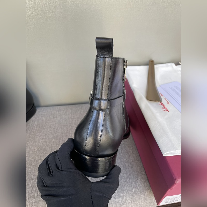 原單品質(zhì) 獨(dú)家新款 菲拉格慕ferragamo秋冬新款 高幫男鞋 精緻手工縫線