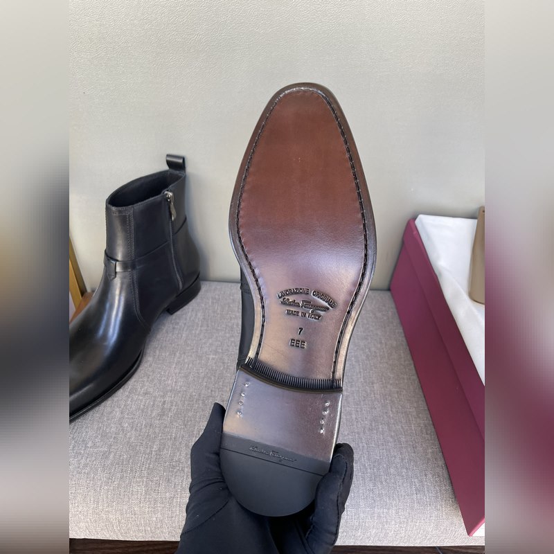 原單品質(zhì) 獨(dú)家新款 菲拉格慕ferragamo秋冬新款 高幫男鞋 精緻手工縫線