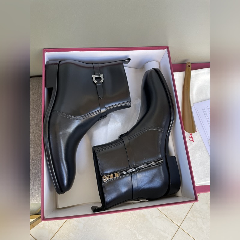 原單品質(zhì) 獨(dú)家新款 菲拉格慕ferragamo秋冬新款 高幫男鞋 精緻手工縫線