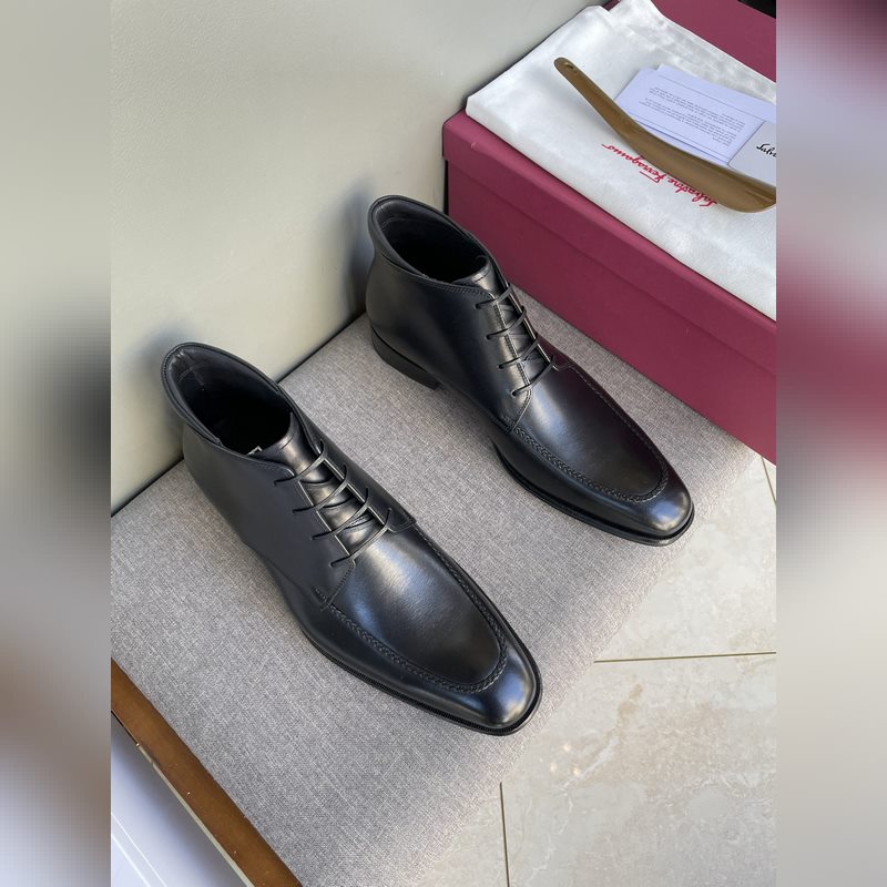 原單品質(zhì) 獨(dú)家新款 菲拉格慕ferragamo秋冬新款 高幫男鞋 精緻手工縫線