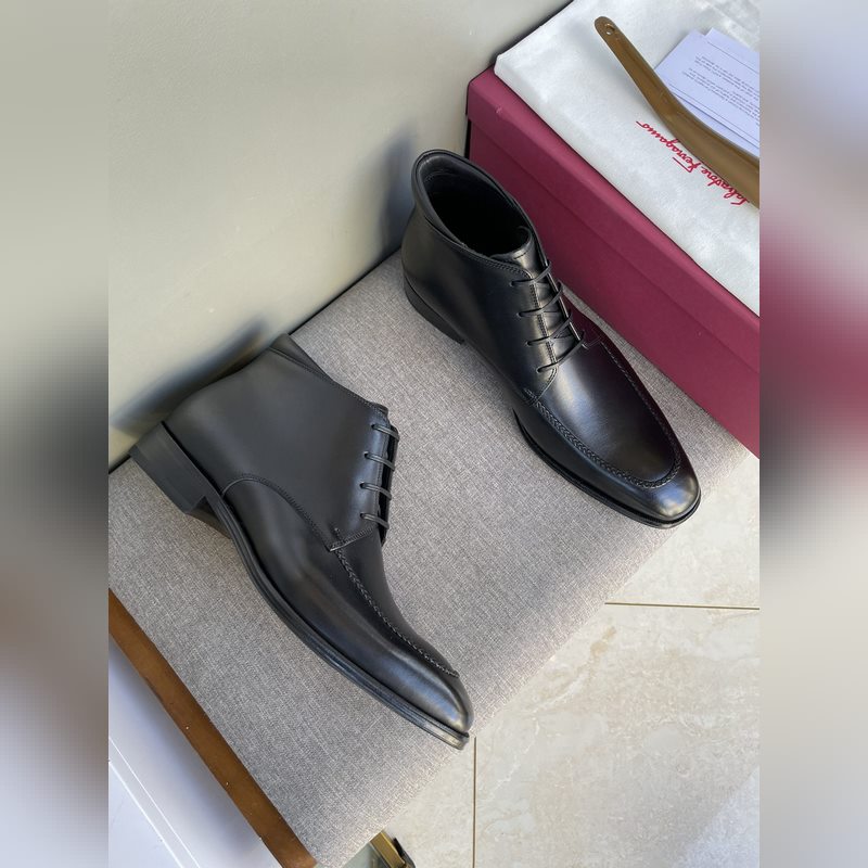 原單品質(zhì) 獨(dú)家新款 菲拉格慕ferragamo秋冬新款 高幫男鞋 精緻手工縫線