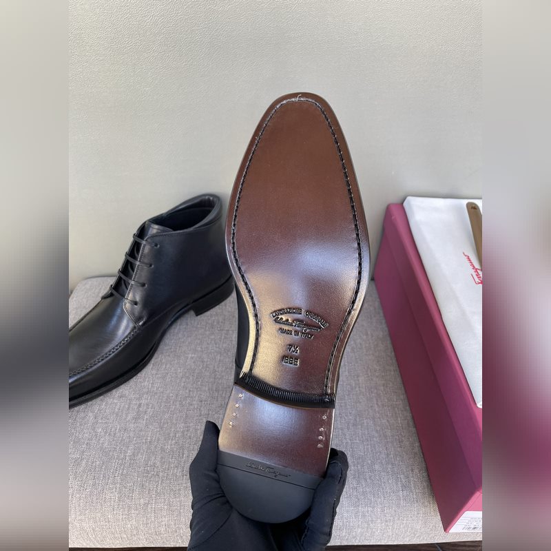 原單品質(zhì) 獨(dú)家新款 菲拉格慕ferragamo秋冬新款 高幫男鞋 精緻手工縫線