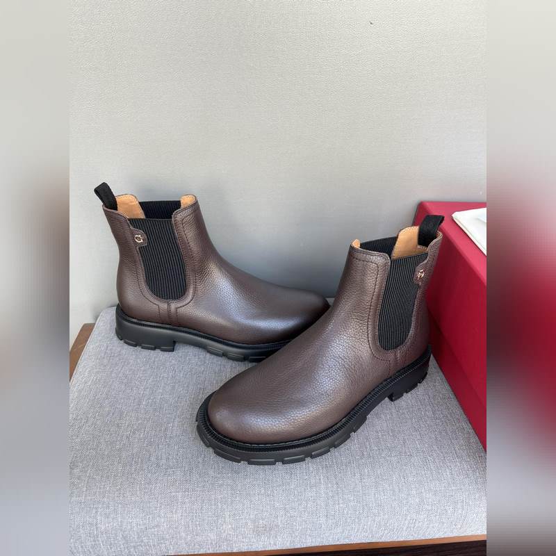 原單品質 獨家新款 菲拉格慕ferragamo秋冬新款 高幫男鞋 精緻手工縫線