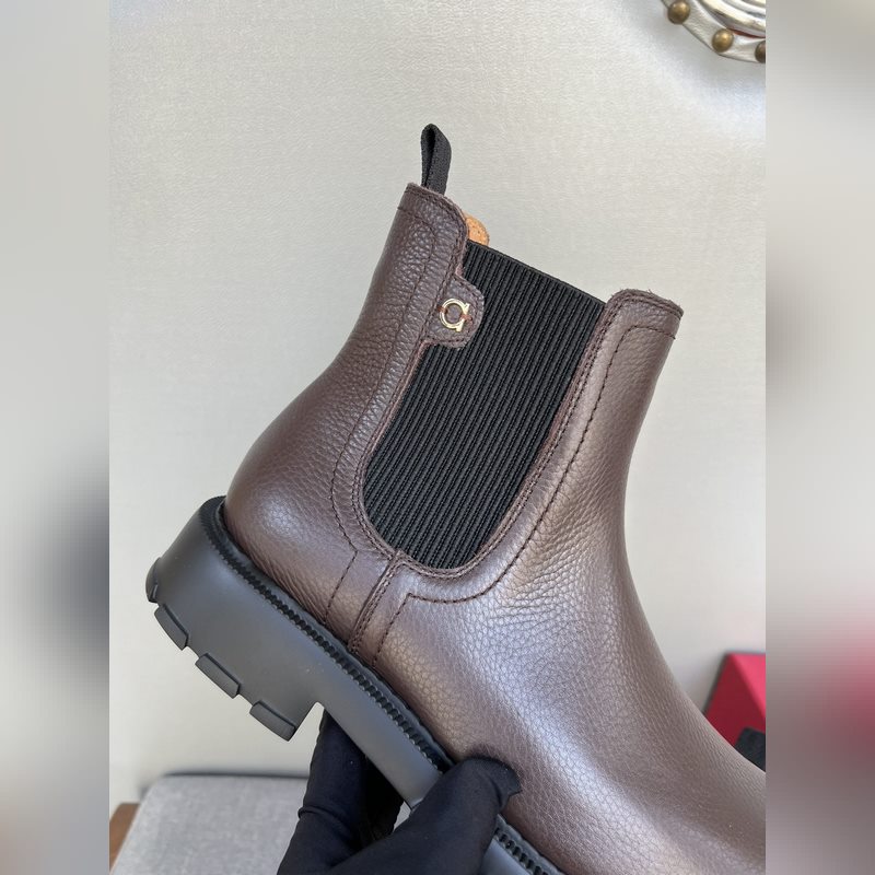 原單品質 獨家新款 菲拉格慕ferragamo秋冬新款 高幫男鞋 精緻手工縫線