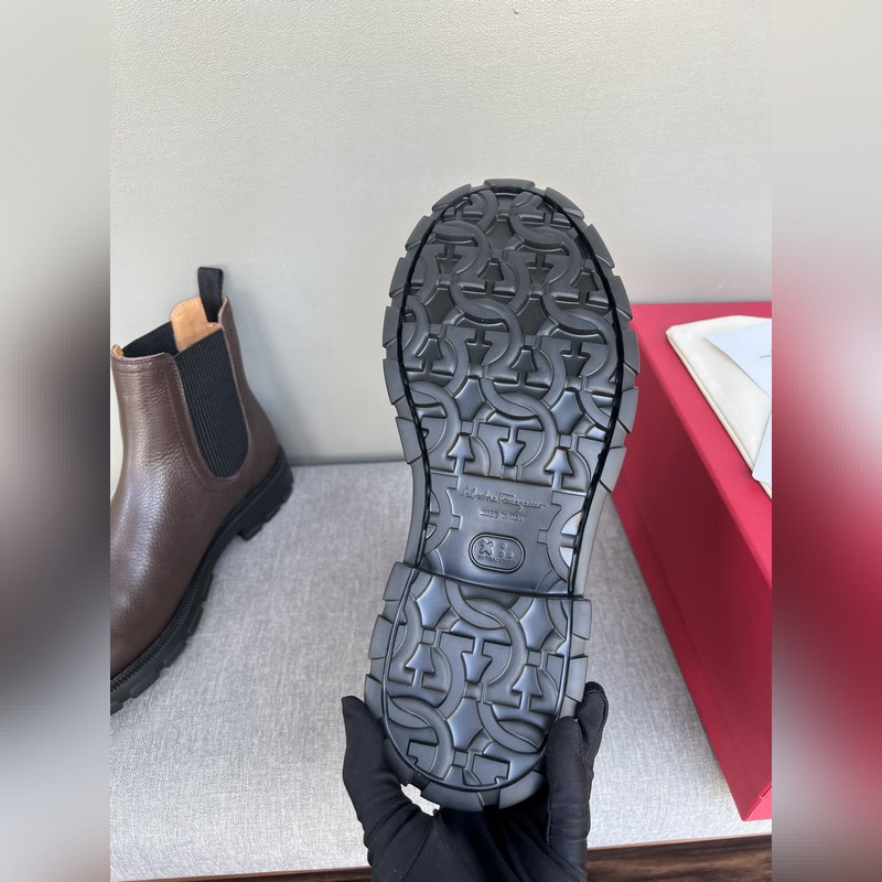 原單品質 獨家新款 菲拉格慕ferragamo秋冬新款 高幫男鞋 精緻手工縫線