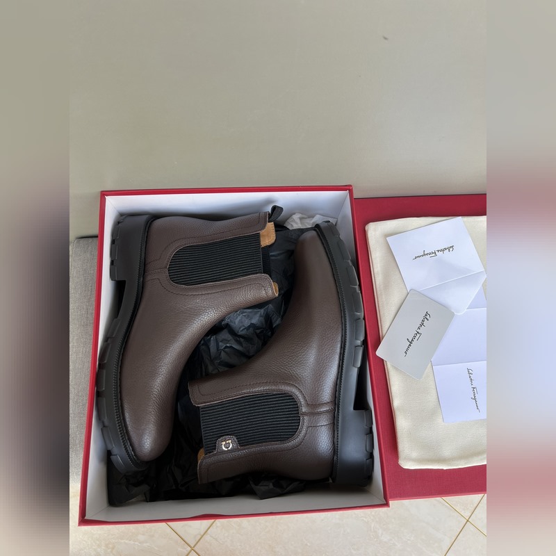 原單品質 獨家新款 菲拉格慕ferragamo秋冬新款 高幫男鞋 精緻手工縫線