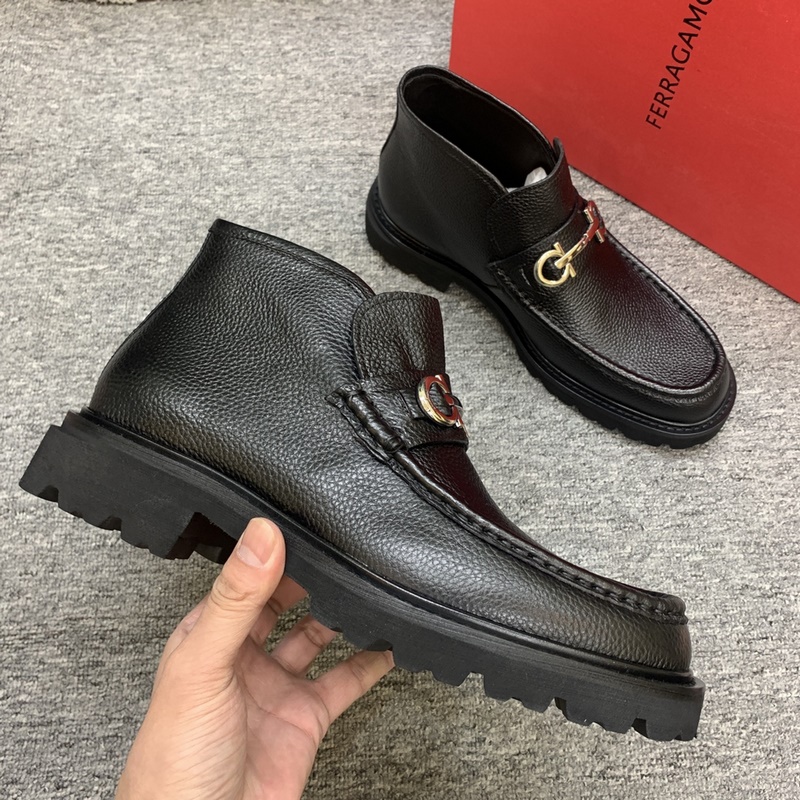 菲拉格慕.[Ferragamo]男士高幫靴，最新爆款，1：1原單代購品質，頂級狠