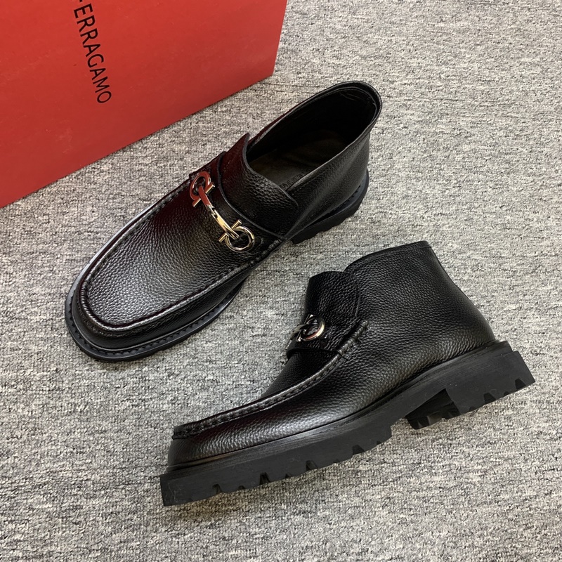 菲拉格慕.[Ferragamo]男士高幫靴，最新爆款，1：1原單代購品質，頂級狠