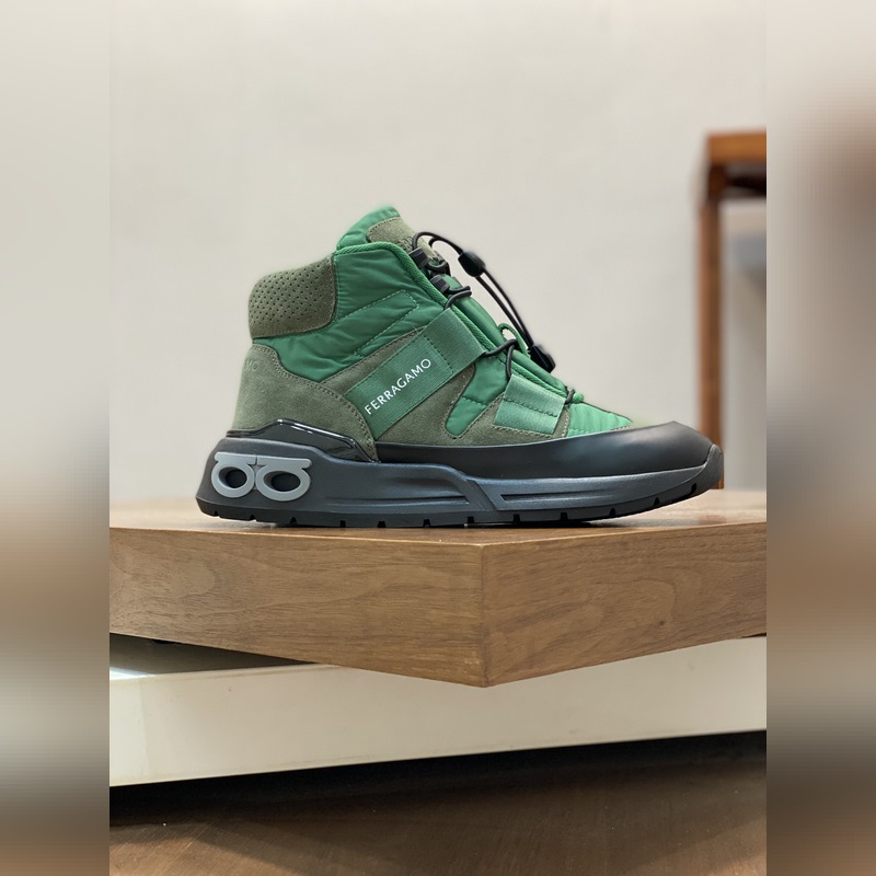 Ferragamo 菲拉格慕 官網新品冬季中幫休閑鞋 更新 高品質休閑鞋 進口頭