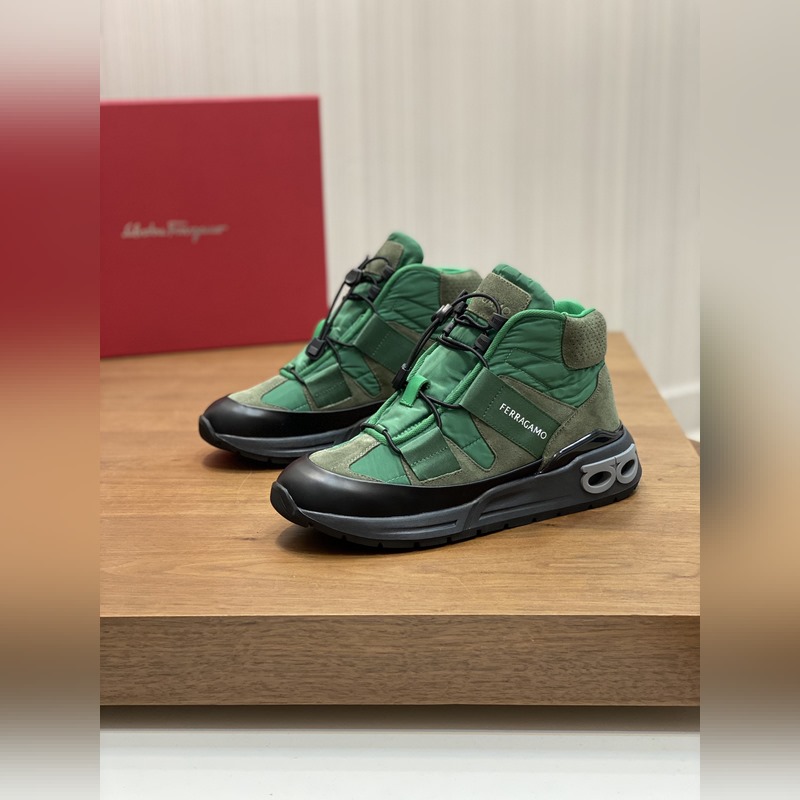 Ferragamo 菲拉格慕 官網新品冬季中幫休閑鞋 更新 高品質休閑鞋 進口頭