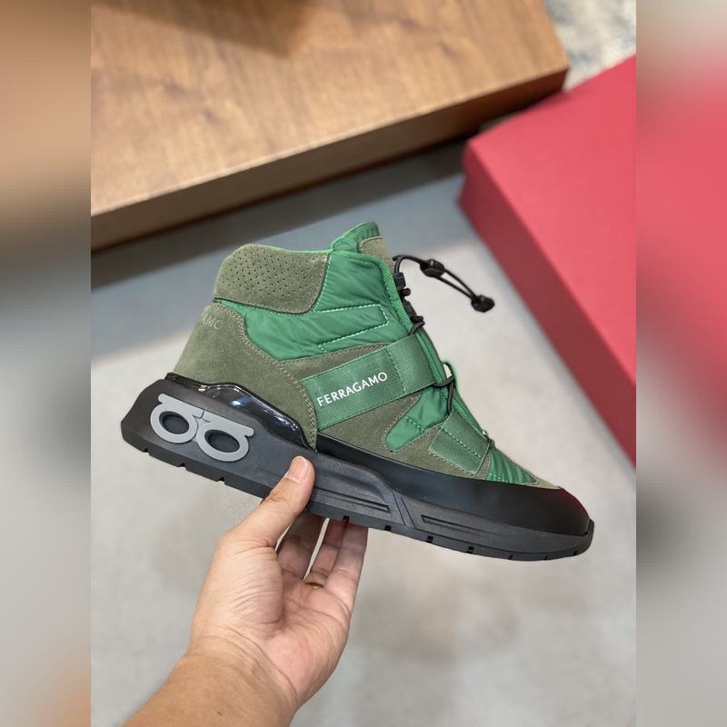 Ferragamo 菲拉格慕 官網新品冬季中幫休閑鞋 更新 高品質休閑鞋 進口頭