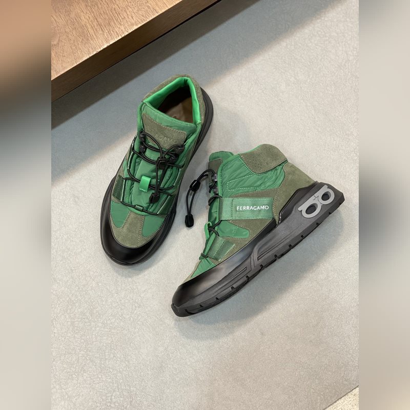 Ferragamo 菲拉格慕 官網新品冬季中幫休閑鞋 更新 高品質休閑鞋 進口頭