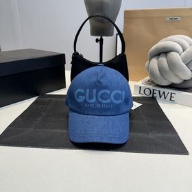 GUCCI古奇 2026專櫃新款洗水牛仔棒球帽，很潮！休閑運動款，經(jīng)典制作，超級