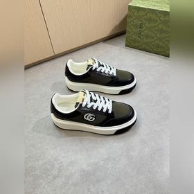 [Gucci]古馳 -高端品質(zhì) 原單·休閑運動鞋 -鞋面： 納帕小牛皮、品牌網(wǎng)帆