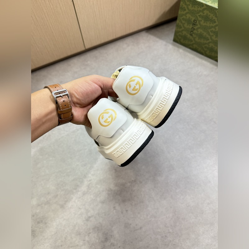 [Gucci]古馳 -高端品質(zhì) 原單·休閑運動鞋 -鞋面： 納帕小牛皮、品牌網(wǎng)帆