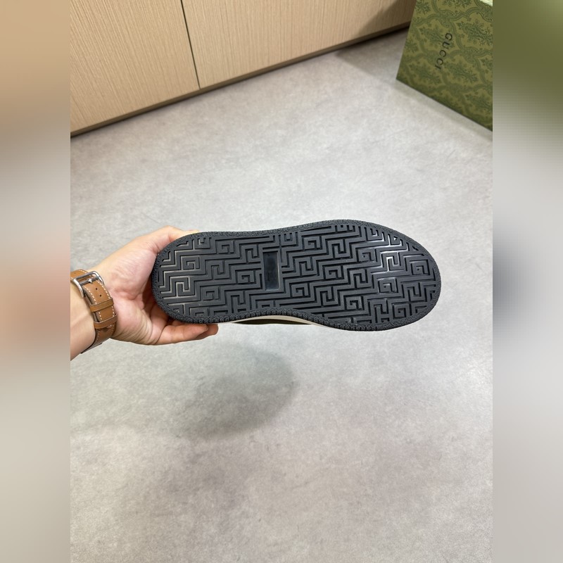 [Gucci]古馳 -高端品質(zhì) 原單·休閑運動鞋 -鞋面： 納帕小牛皮、品牌網(wǎng)帆