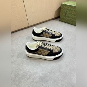 [Gucci]古馳 -高端品質(zhì) 原單·休閑運動鞋 -鞋面： 納帕小牛皮、品牌圖騰