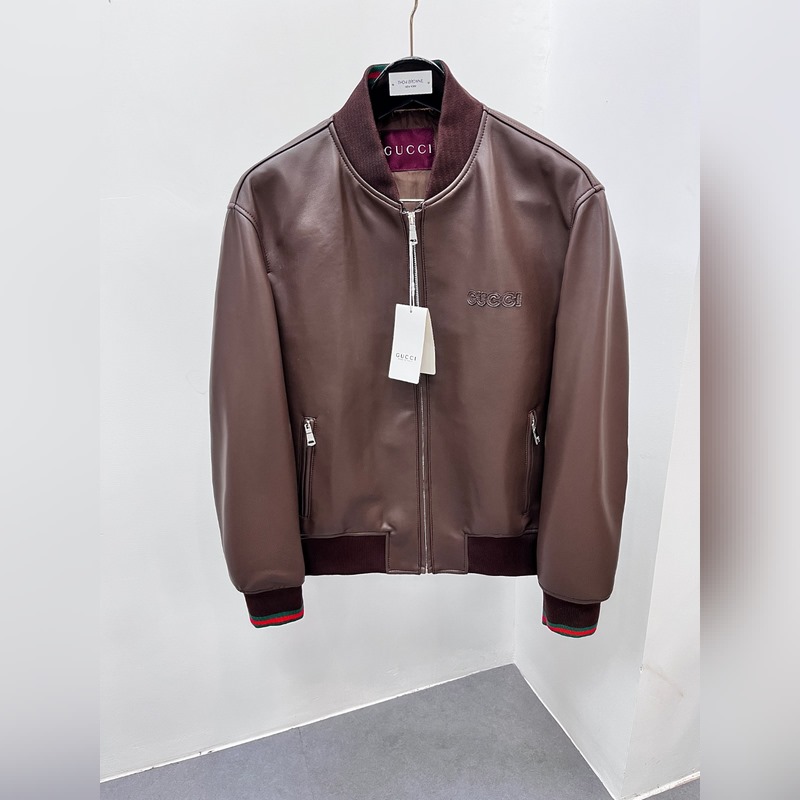 品牌：Gucci 材質：進口綿羊皮 工藝：刺繡 尺碼：48-56(特殊尺碼 定制