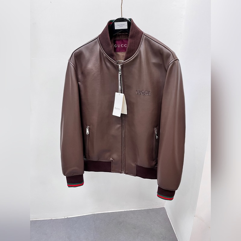 品牌：Gucci 材質：進口綿羊皮 工藝：刺繡 尺碼：48-56(特殊尺碼 定制