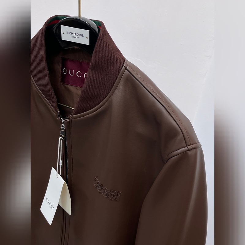 品牌：Gucci 材質：進口綿羊皮 工藝：刺繡 尺碼：48-56(特殊尺碼 定制