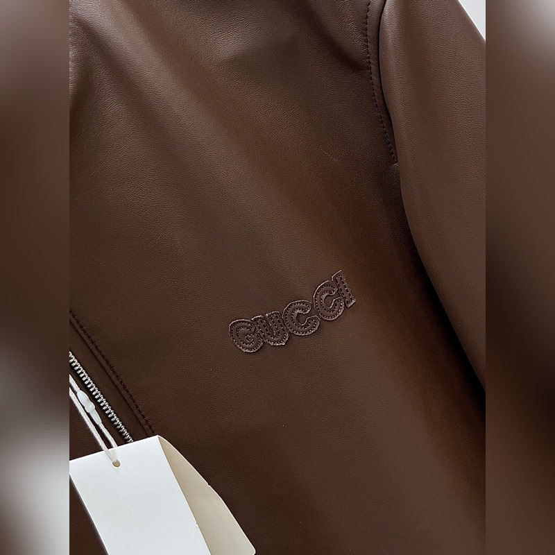 品牌：Gucci 材質：進口綿羊皮 工藝：刺繡 尺碼：48-56(特殊尺碼 定制