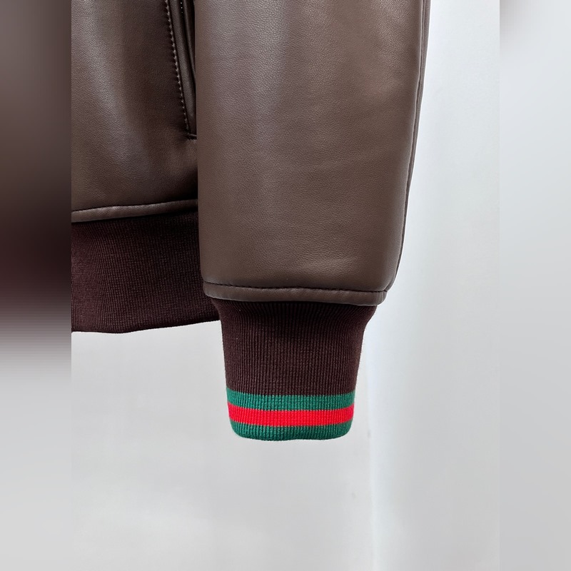 品牌：Gucci 材質：進口綿羊皮 工藝：刺繡 尺碼：48-56(特殊尺碼 定制