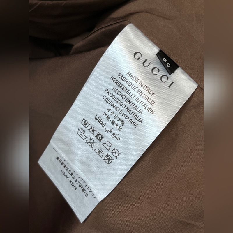 品牌：Gucci 材質：進口綿羊皮 工藝：刺繡 尺碼：48-56(特殊尺碼 定制