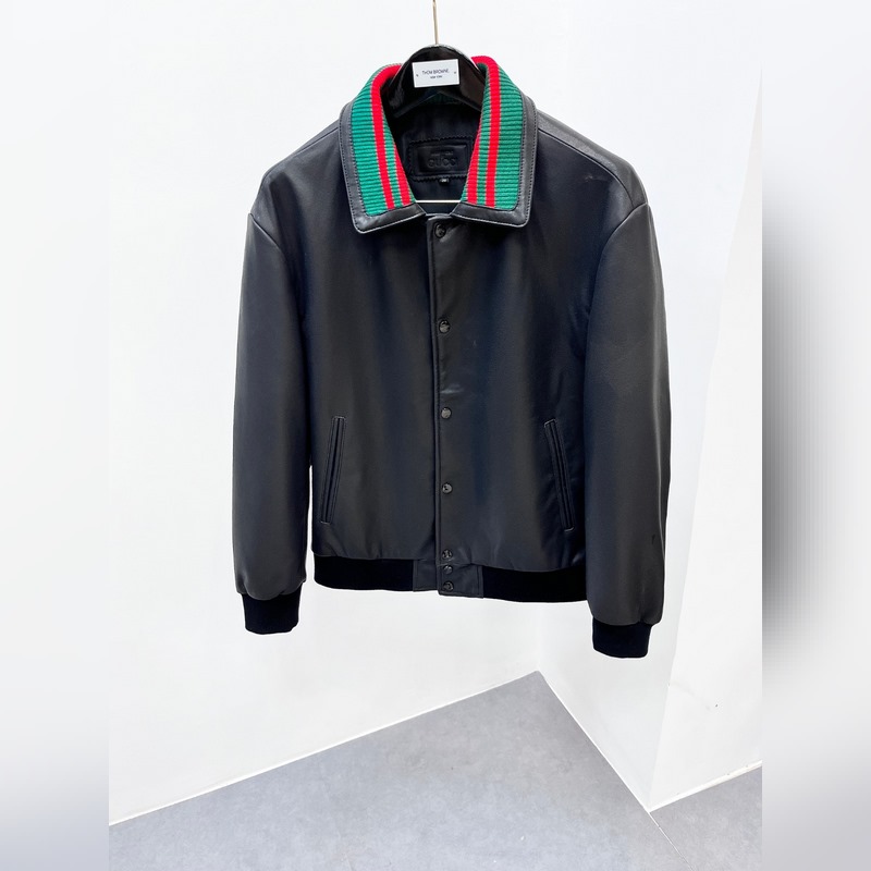 Gucci男士綿羊皮翻領夾克：意式風骨的不朽雕塑 當晨曦掠過佛羅倫薩老橋的弧線